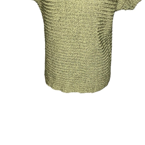 Lauren Ralph Lauren Darbye Tape Crochet Sweater Womens Small Green Textured Knit - Picture 6 of 14